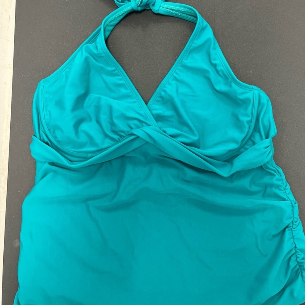 Teal Halter Swimsuit Top
